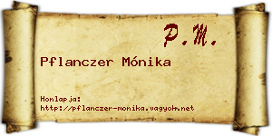 Pflanczer Mónika névjegykártya
